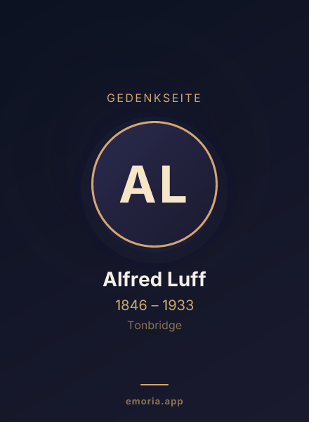 Gedenkportrait von Alfred Luff