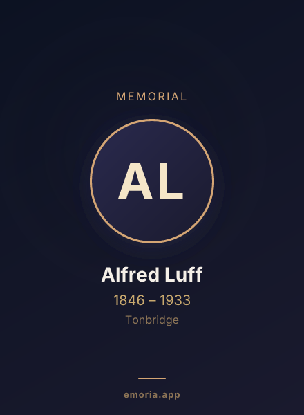 Memorial portrait of Alfred Luff