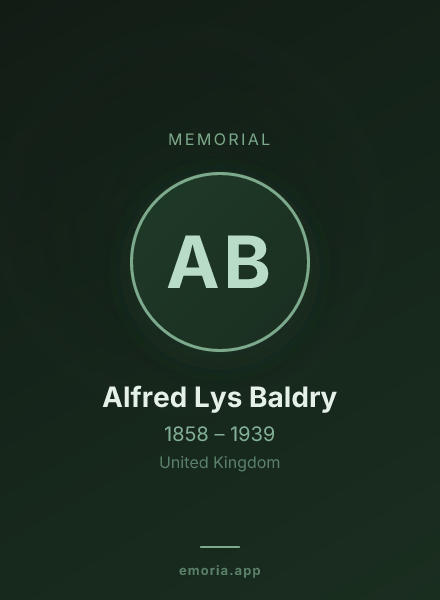 Memorial portrait of Alfred Lys Baldry