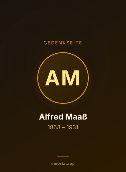Gedenkportrait von Alfred Maaß