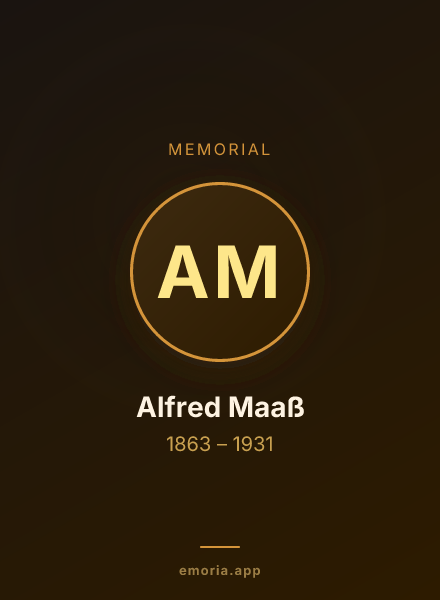 Memorial portrait of Alfred Maaß