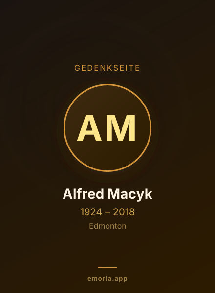 Gedenkportrait von Alfred Macyk