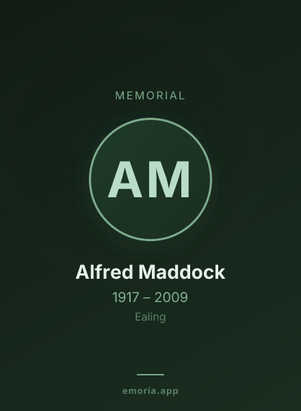 Memorial portrait of Alfred Maddock
