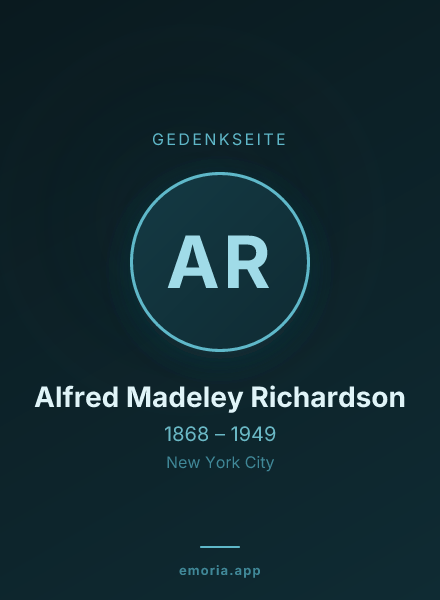 Gedenkportrait von Alfred Madeley Richardson