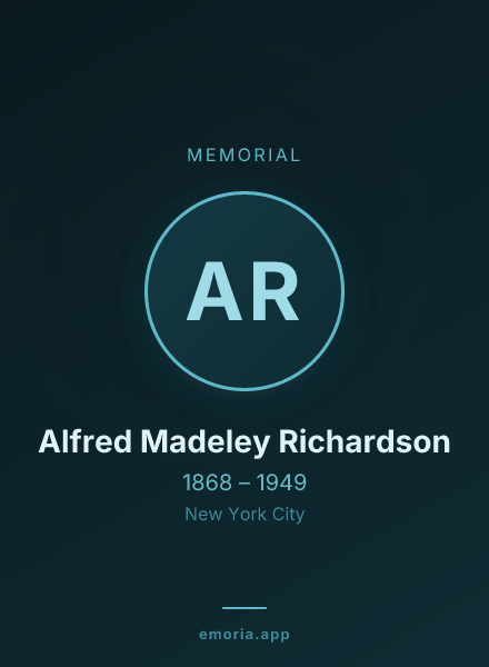 Memorial portrait of Alfred Madeley Richardson
