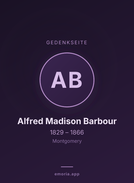 Gedenkportrait von Alfred Madison Barbour