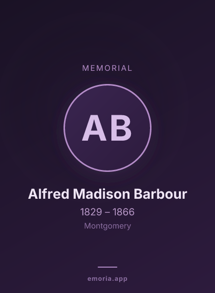 Memorial portrait of Alfred Madison Barbour