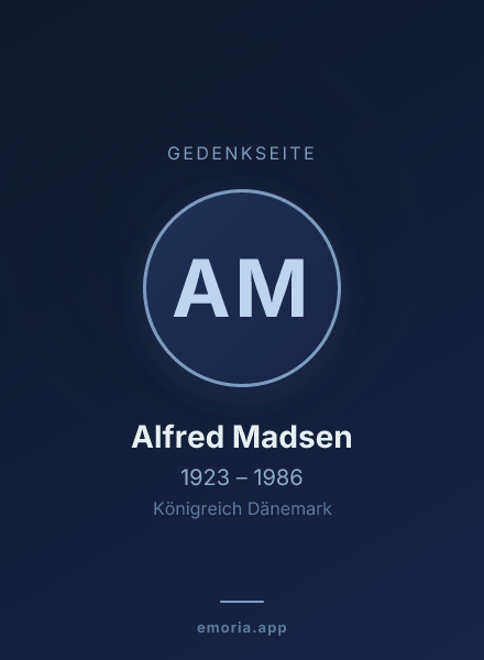 Gedenkportrait von Alfred Madsen