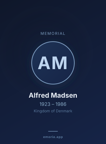 Memorial portrait of Alfred Madsen
