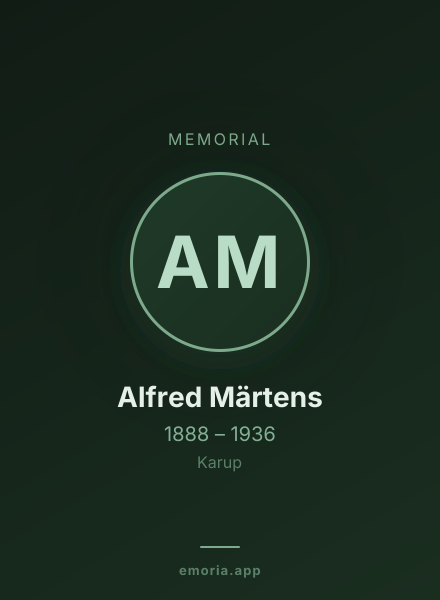Memorial portrait of Alfred Märtens
