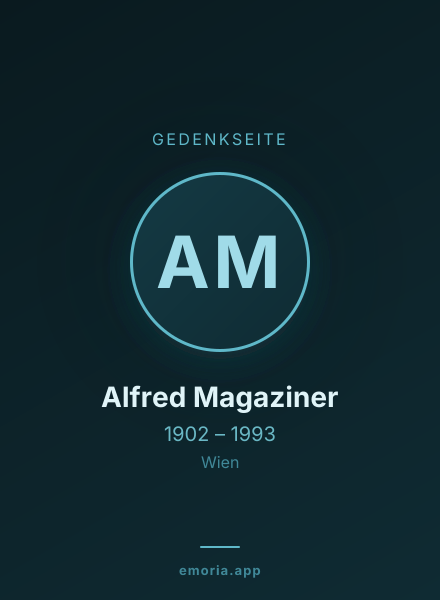 Gedenkportrait von Alfred Magaziner