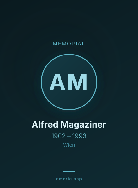 Memorial portrait of Alfred Magaziner
