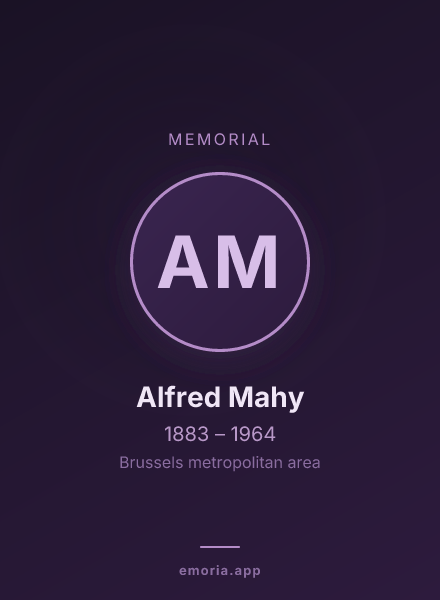 Memorial portrait of Alfred Mahy