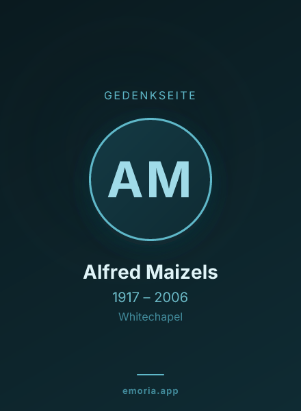 Gedenkportrait von Alfred Maizels