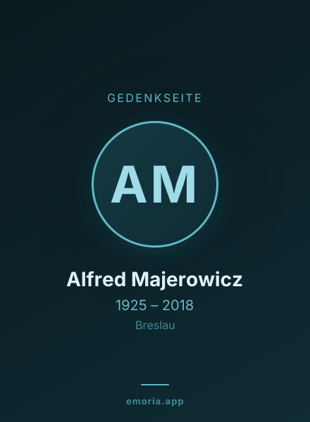 Gedenkportrait von Alfred Majerowicz