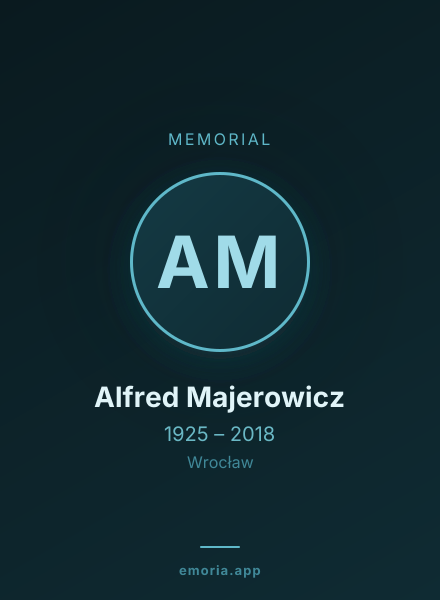 Memorial portrait of Alfred Majerowicz