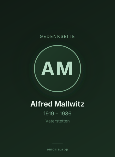 Gedenkportrait von Alfred Mallwitz