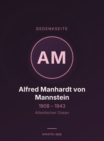Gedenkportrait von Alfred Manhardt von Mannstein