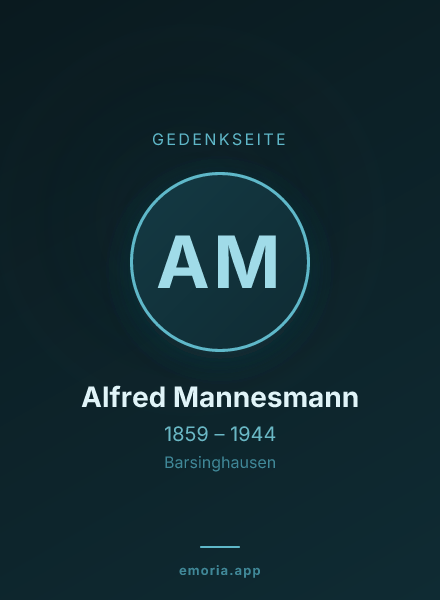 Gedenkportrait von Alfred Mannesmann