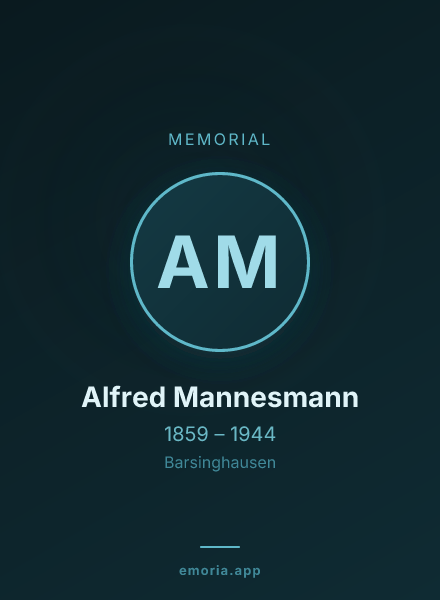 Memorial portrait of Alfred Mannesmann