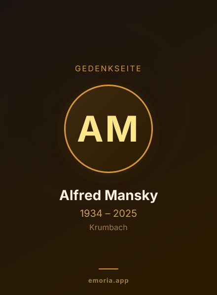 Gedenkportrait von Alfred Mansky