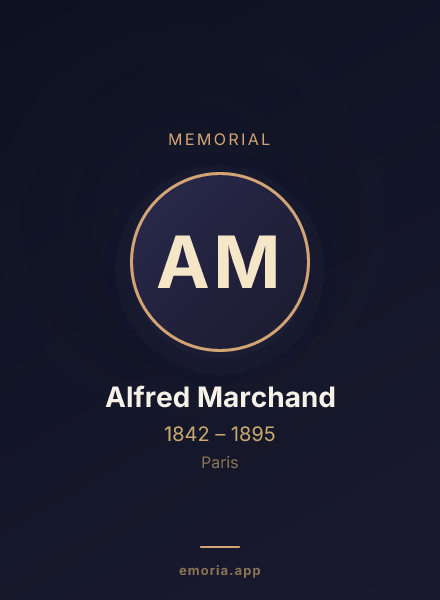 Memorial portrait of Alfred Marchand