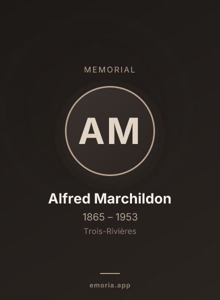 Memorial portrait of Alfred Marchildon