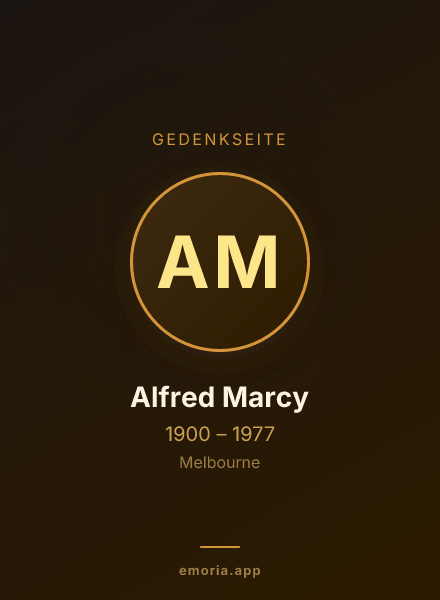 Gedenkportrait von Alfred Marcy