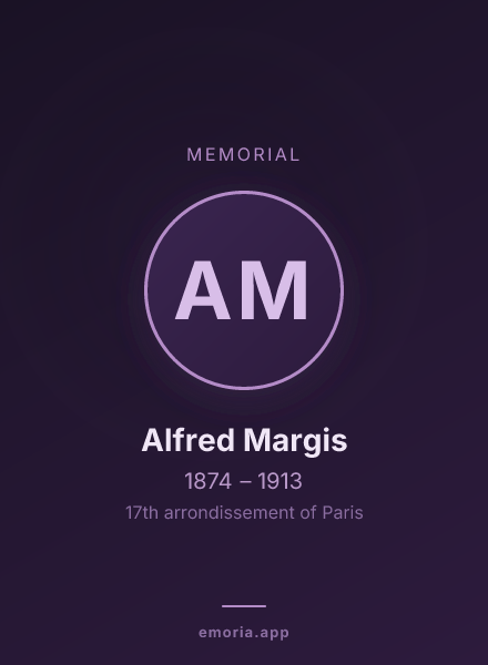 Memorial portrait of Alfred Margis