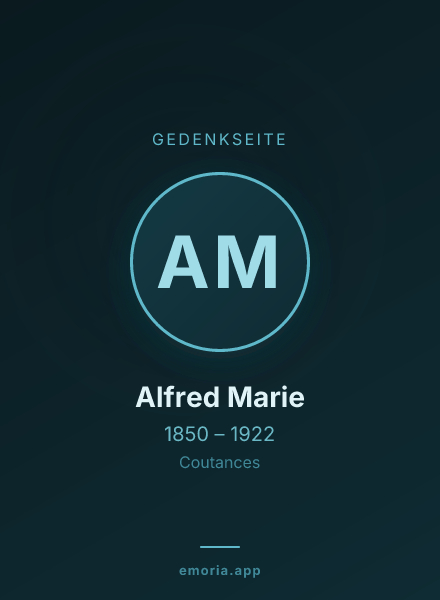 Gedenkportrait von Alfred Marie