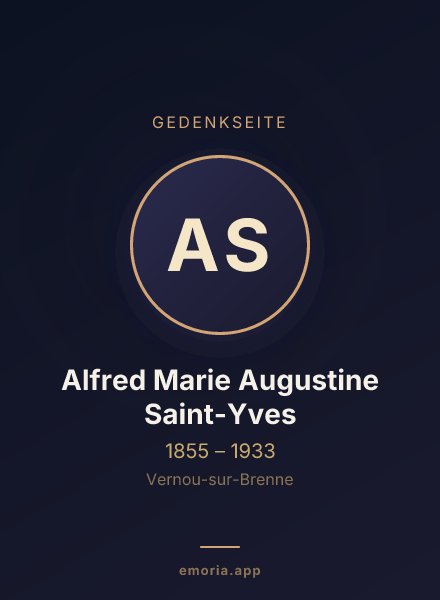 Gedenkportrait von Alfred Marie Augustine Saint-Yves