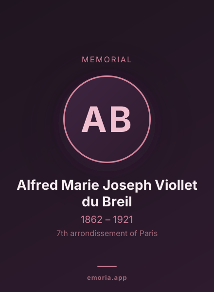 Memorial portrait of Alfred Marie Joseph Viollet du Breil