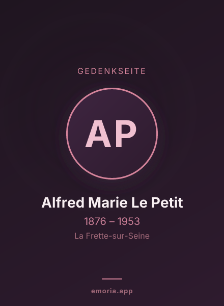 Gedenkportrait von Alfred Marie Le Petit