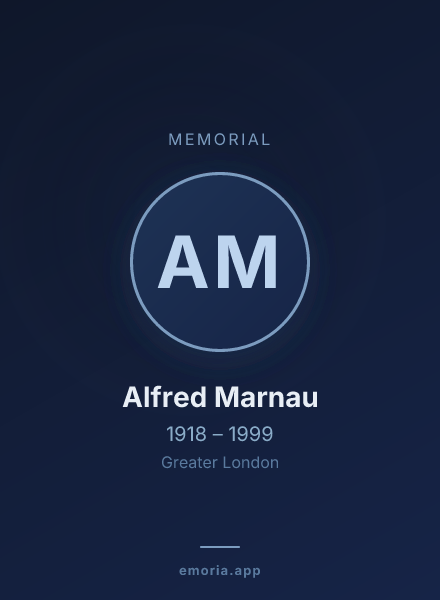 Memorial portrait of Alfred Marnau