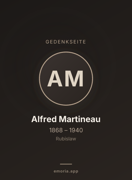 Gedenkportrait von Alfred Martineau