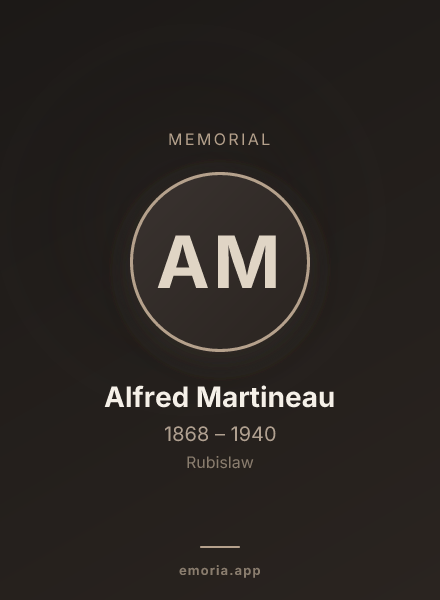 Memorial portrait of Alfred Martineau