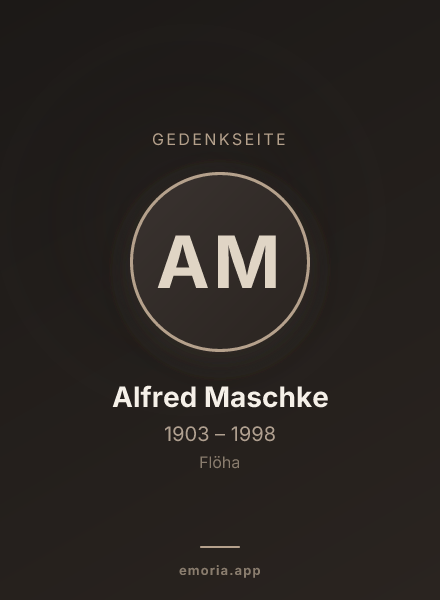 Gedenkportrait von Alfred Maschke