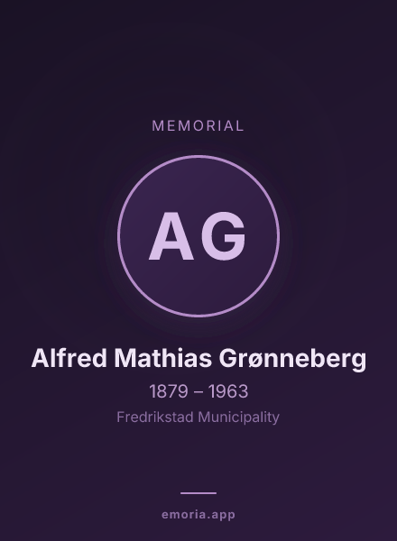 Memorial portrait of Alfred Mathias Grønneberg