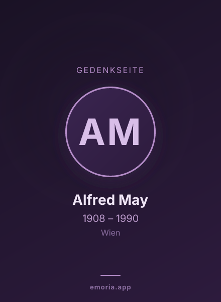 Gedenkportrait von Alfred May