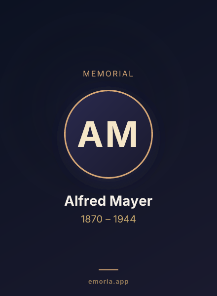 Memorial portrait of Alfred Mayer