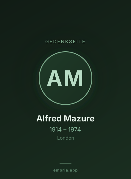 Gedenkportrait von Alfred Mazure