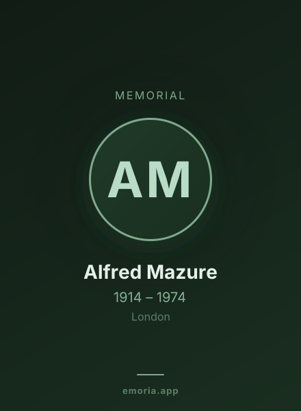 Memorial portrait of Alfred Mazure