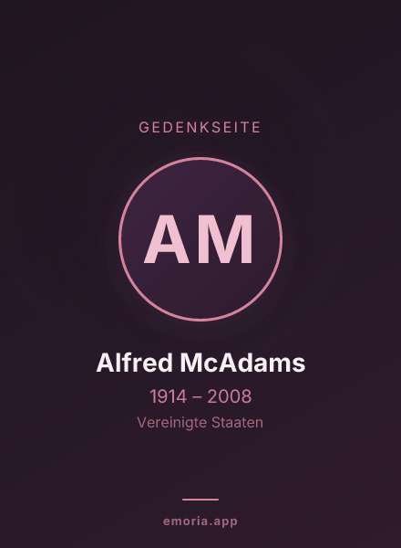 Gedenkportrait von Alfred McAdams