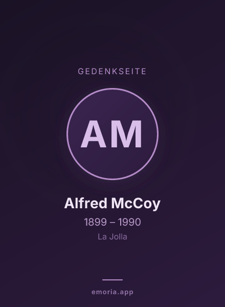 Gedenkportrait von Alfred McCoy