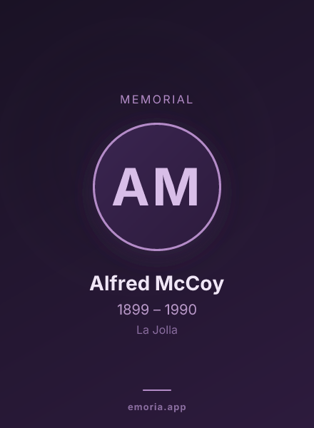 Memorial portrait of Alfred McCoy