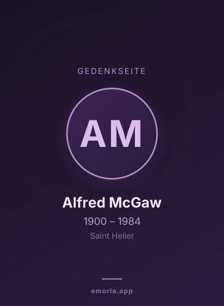 Gedenkportrait von Alfred McGaw