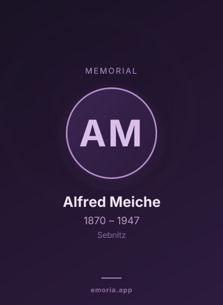 Memorial portrait of Alfred Meiche