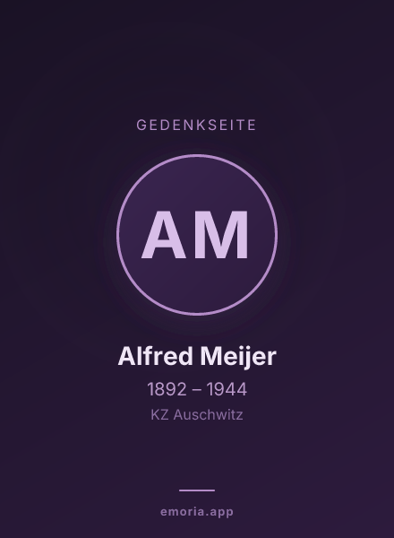 Gedenkportrait von Alfred Meijer