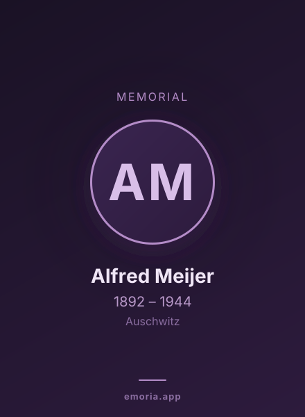 Memorial portrait of Alfred Meijer