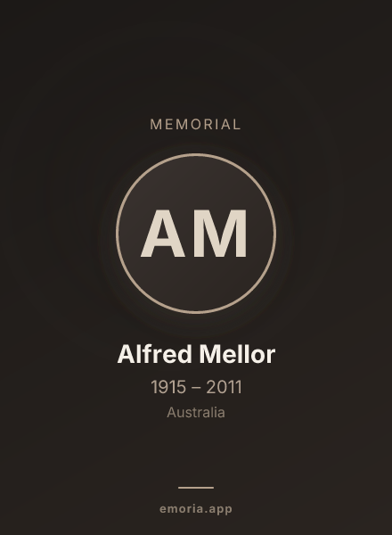 Memorial portrait of Alfred Mellor